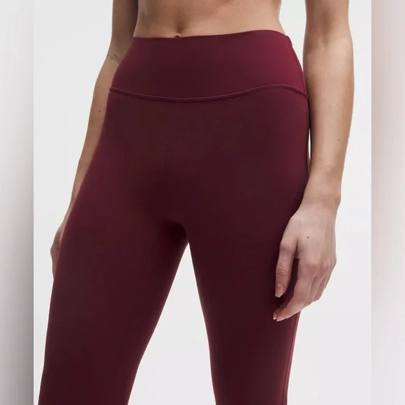 Lululemon Groove Nulu High-Rise Flared Pant Burgundy Bay Size 4 NWT - Picture 4 of 8